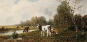 Cows In The Pasture by Emil Barbarini