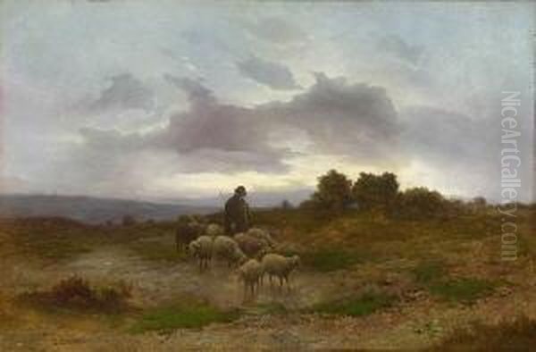 Heimkehrender Schafer Mit
Herde. - view 1
