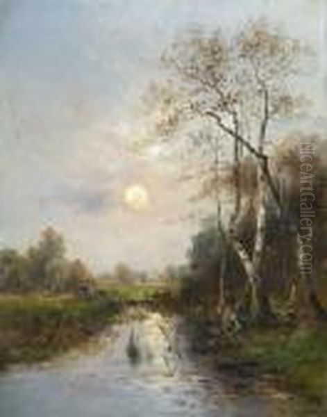 Bachlandschaft Im
Abendlicht. - view 1