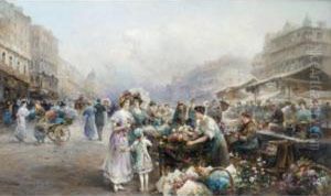 The Naschmarkt, Vienna by Emil Barbarini