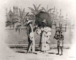Sunday Morning in Town, from 'Bridgen's West Indian Sketches', 1851 by Richard Bridgens