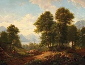 Vast Mountainous Landscape Around An Alpine Lake