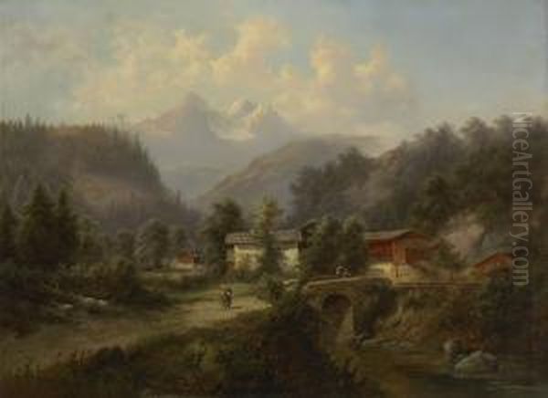 Bauernhauser Am Gebirgsbach. - view 1