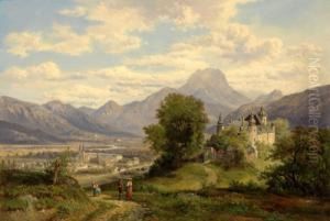 Blick Auf Stift Admont Und Schlos Rothelstein