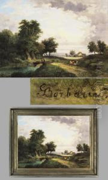 "romantische Dorflandschaft" Mit Vieh-und Personenstaffage - view 1