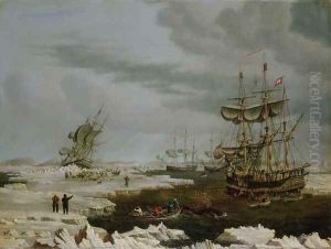 Hull Whalers in the Arctic 1822 by Thomas A. Binks