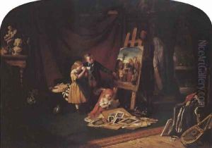 The Artist's Studio by Edward Charles Barnes