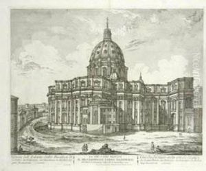 Veduta Della Basilica E Piazza 
Di S.pietro In Vaticano; Veduta Della Piazza Di S.giovanni Laterano; 
Veduta Del Palazzo Colonna Di Sciarra; Veduta Della Chiesa Di 
S.giovanni; Palazzo Corsini by Jean Barbault