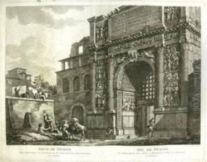 Veduta Dell?esterno Della 
Basilica Di S. Pietro In Vaticano; Veduta Dell?interno Della Chiesa Di 
S. Costanza by Jean Barbault