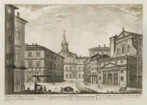 A) Veduta Del Palazzo Sacchetti by Jean Barbault