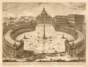 Italy.- Veduta Della Basilica E 
Piazza Di S.pietro In Vaticano; Veduta Della Piazza Di S.giovanni 
Laterano; Veduta Del Palazzo Colonna Di Sciarra; Veduta Della Chiesa Di 
S.giovanni; Palazzo Corsini