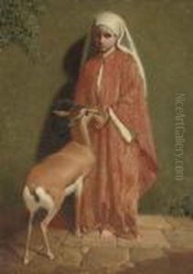 A Favourite Pet by Charles Burton Barber