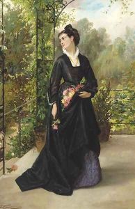 The lady in the arbour by Edward Charles Barnes