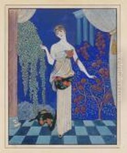 Jeune Fille Elegante by Georges Barbier