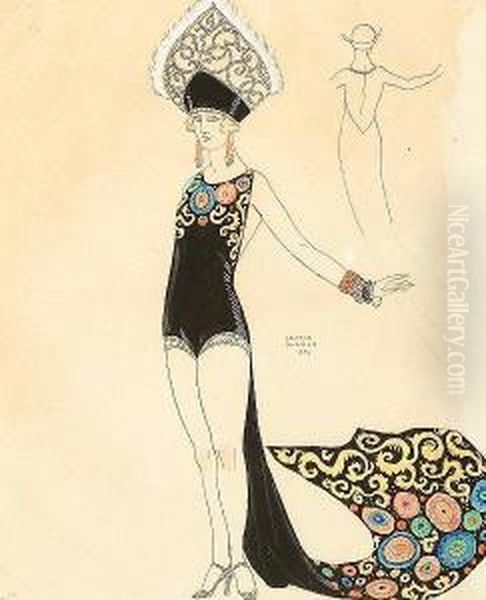 Costume Design With Woman In Headress - view 1
