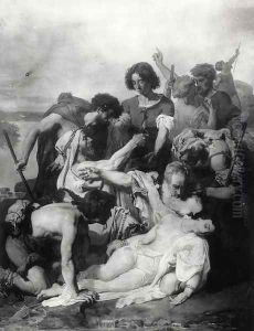 Zenobie retrouvee par les bergers sur les bords by Paul Jacques Aime Baudry