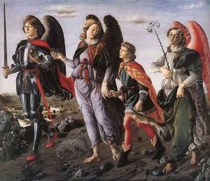 The Three Archangels with Tobias c. 1470 by Francesco Botticini
