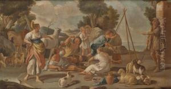 Convivio Di Pastori En Plein Air - view 1