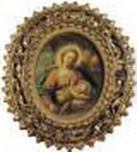 Vierge A L'enfant Et Seraphins Vierge A L'enfant Et Seraphins
