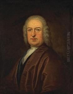 A Portrait Of Nicholas Russell,half-length by Thomas Bardwell