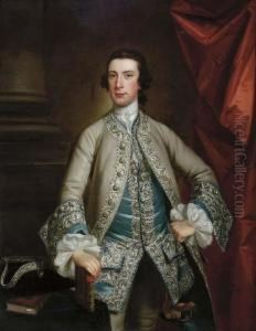 Portrait Of A Gentleman, Said To Be Lord Hill by Thomas Bardwell