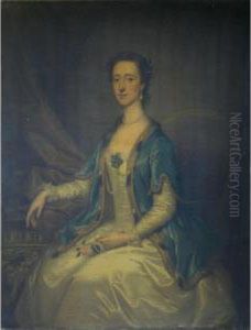 Portrait Of A Lady, Possibly Mrs William Acton by Thomas Bardwell