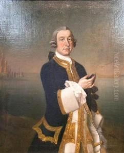 Portrait Of A Naval Officer, Said To Be Captain John Reynolds by Thomas Bardwell
