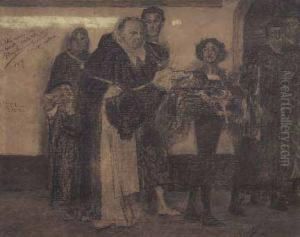 Studio Per Il Quadro Savonarola Che Ricusa Gli Onori Del Papa Borgia Studio Per Il Quadro Savonarola Che Ricusa Gli Onori Del Papa Borgia