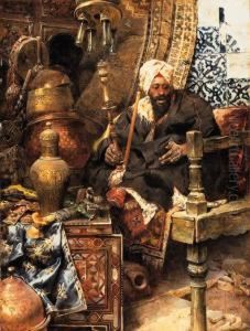 Arab Dealer Among His Antiques Arab Dealer Among His Antiques