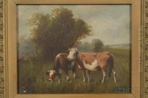 Cows At Pasture. by Leon Barillot