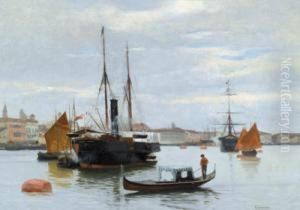 Veduta Del Porto Di Trieste by Giuseppe Barison