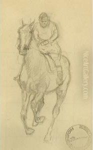 Lotto Di 2 Disegni A Matita, Misure Diverse. Provenienza Eredi Barison. by Giuseppe Barison