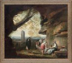 Gathering Water From The Well by Benjamin Barker Of Bath