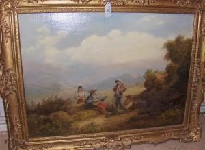 Italian Brigands, Signed, A Pair Of Oils Oncanvas by John Joseph Barker Of Bath