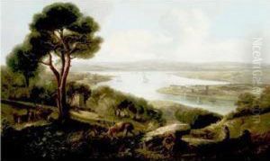View Of South London by John Joseph Barker Of Bath