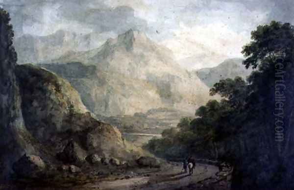 Landscape- A Rocky Stream with Wooded Banks - view 1