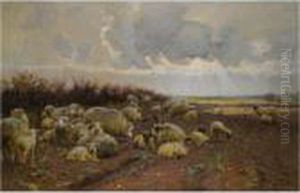 Counting The Flock by Wright Barker