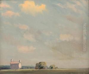 An Open Landscape With Farmhouse
