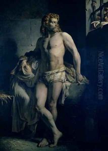 A Gaul and his Daughter Imprisoned in Rome 1847 by Felix-Joseph Barrias