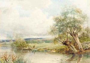 The Swan's Neck on the Avon, Near Defford by David Bates