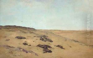 The desert West to the Pyramids of Gizeh by David Bates