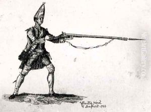Portrait of a soldier 1753 by William Baillie