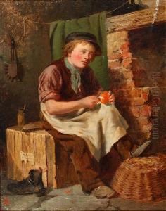"the Dessert" - Boy Peeling An Orange