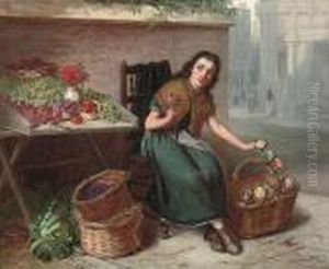 The Flower Seller by Edward Charles Barnes