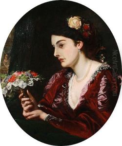 Portrait Of A Spanish Lady by Edward Charles Barnes
