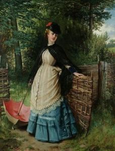 A Lady At A Gate A Lady At A Gate