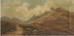 Deer At The Foot Of Lochnagar by Samuel John Barnes