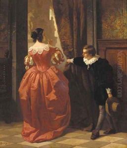 Behind the curtain by Carl Ludwig Friedrich Becker
