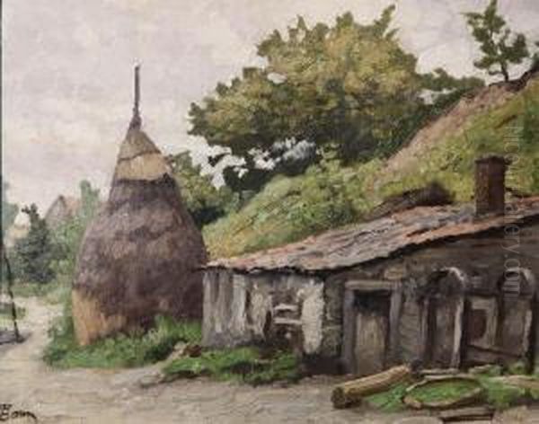 Landscape With Farmhouse And Haystack. - view 1