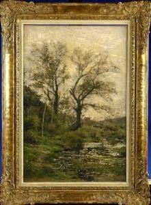 [riviere Dans Un Sous-bois] by Theodore Baron